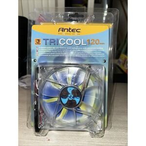 Antec TriCool 120mm Clear Case Fan with 3-Speed Switch Sleeved Black